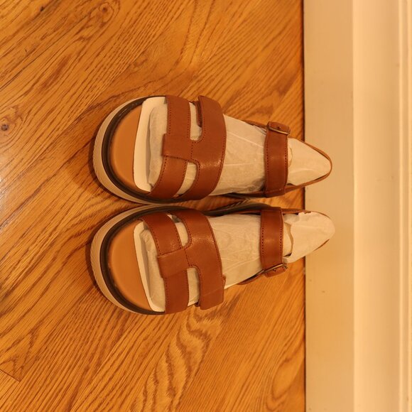 NWB VIONIC SOLANA Sandal 6 Wide leather tan comfort buckle walking relaxed ortho - Picture 6 of 8